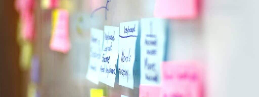 Sticky notes planning marketing