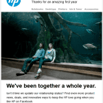 HP anniversary email
