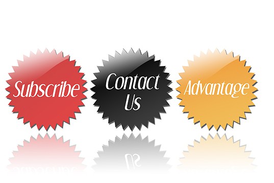 Call to action buttons reading "Subscribe", "Contact Us", and "Advantage"