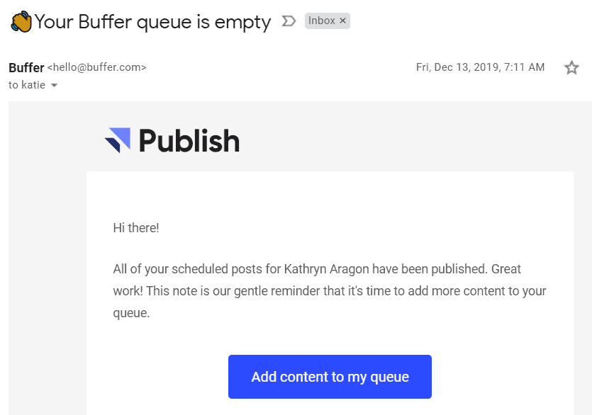 Buffer email