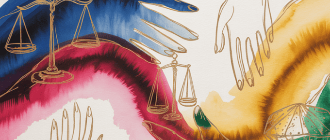 bold colorful ink and watercolor that illustrates the concept of value