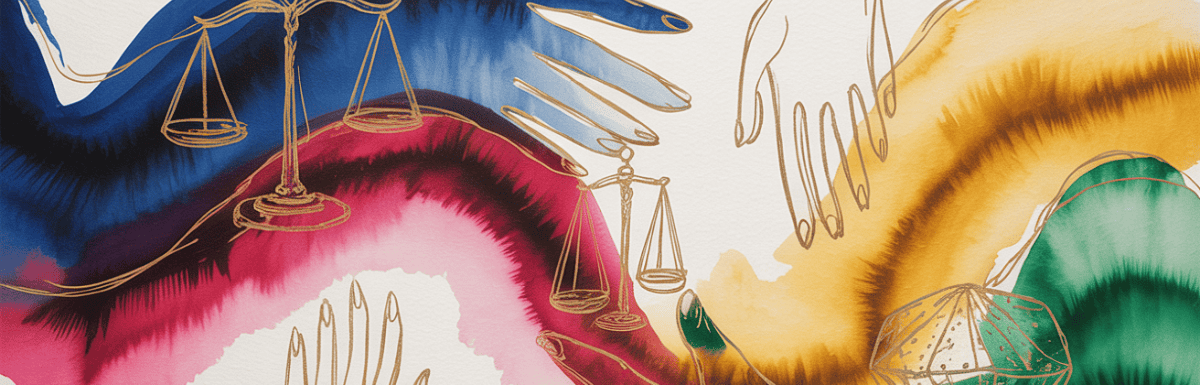 bold colorful ink and watercolor that illustrates the concept of value