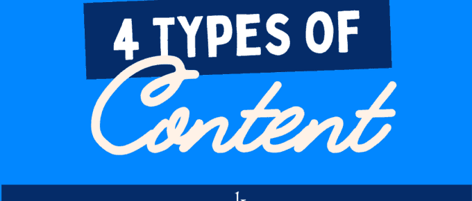 4 types of content - feature image