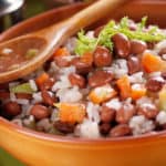 a bowl of rice and beans - inspiration for The Rice and Beans Millionaire book