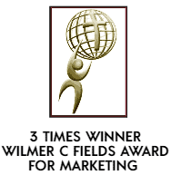 3 times winner Wilmer C Fields Award for marketing