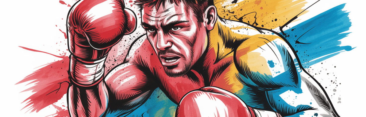 bold colorful ink and watercolor that illustrates the concept of scrappiness