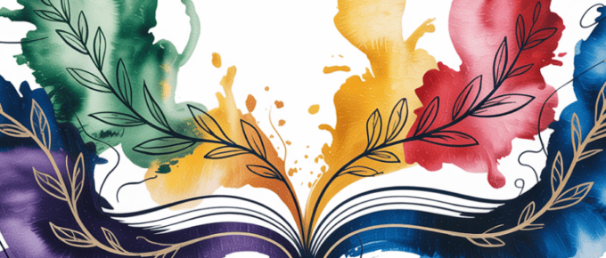 bold colorful ink and watercolor that illustrates the concept of quality content