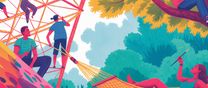 watercolor and ink representing Playful by Cas Holman