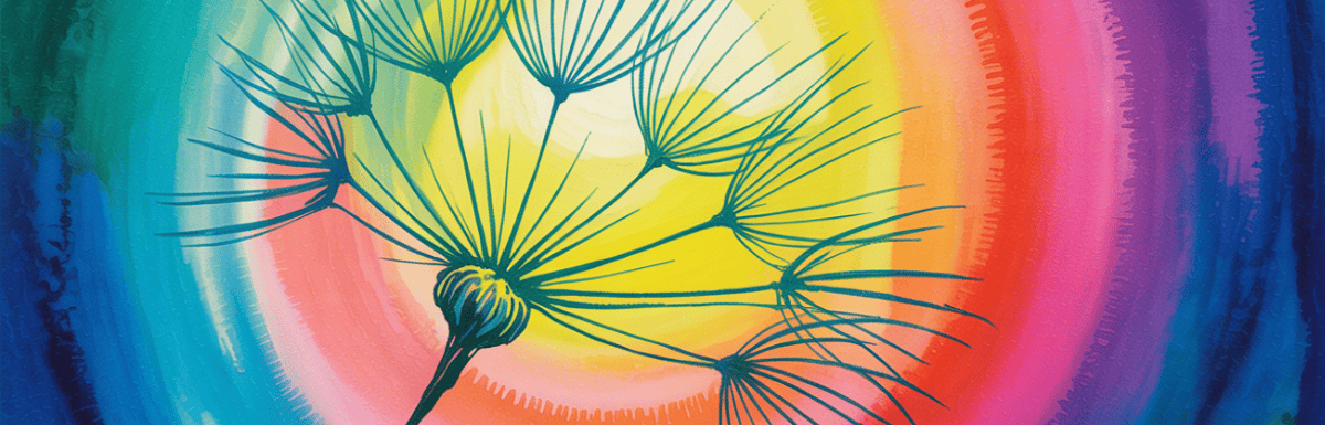 Concept for the book You Can Just Do Things - dandelion pod ready to blow
